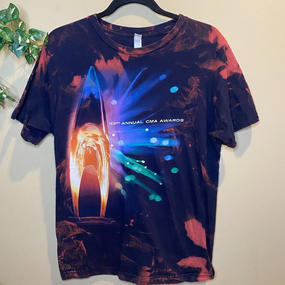 43rd CMA Awards Bleached Tie Dye T Shirt